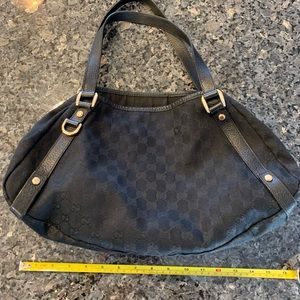 Gucci Fabric Logo Purse Black